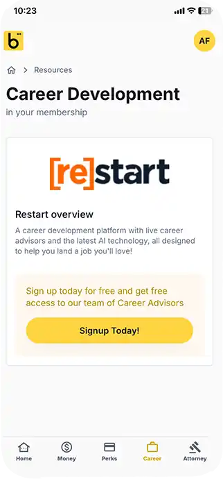 App Career Development Section